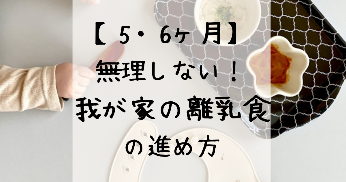 5 6ヶ月 無理しない 我が家の離乳食の進め方 簿記するママライフ